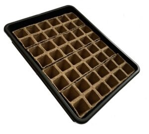 Plastikinis padėklas su 48 vietų durpine daigykla, 35x25x6 cm