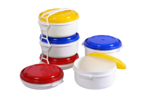 Plastikinių indų rinkinys (2x1 l; 1x0,5 l)