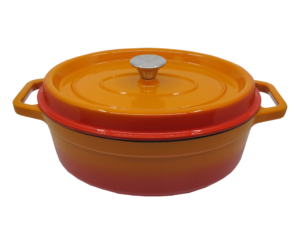 Emaliuotas ovalus ketaus troškintuvas, 6 l