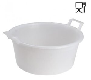 Vonelė plastikinė apvali, 18 l, Ø45 cm,  (tinka sąlyčiui su maistu)